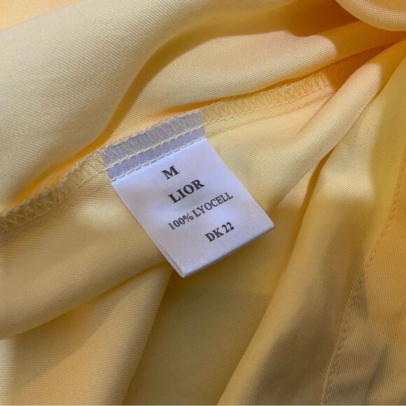New Lior Luxe yellow  crinkle button down top - Picture 9 of 12